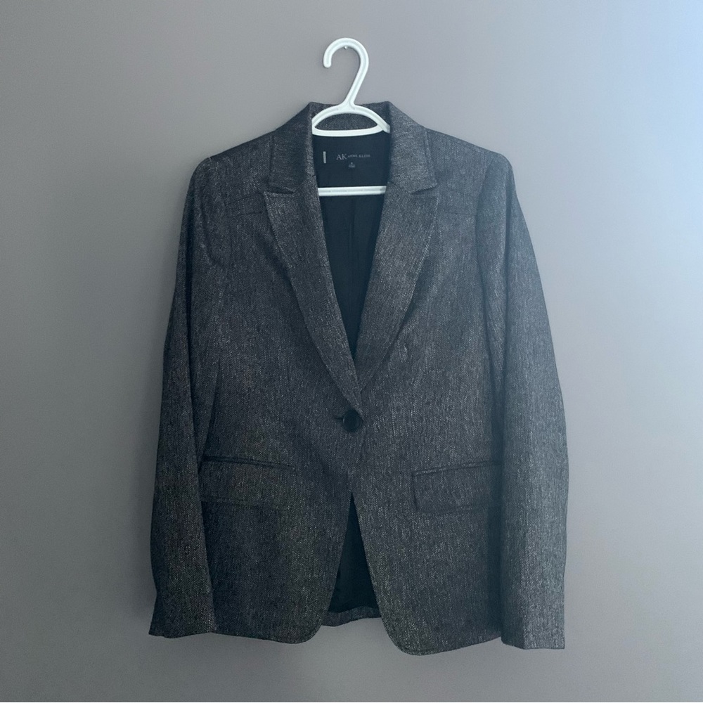Anne Klein Size 6 Gray Blazer
